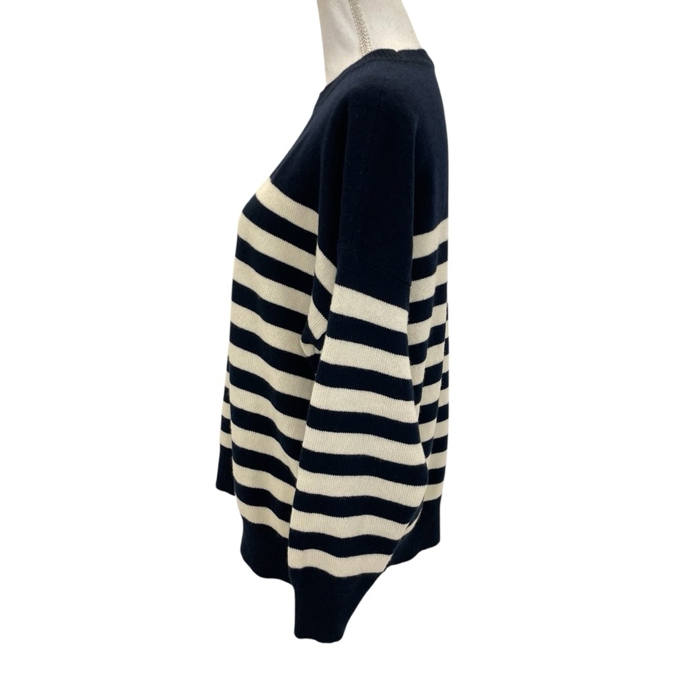 Saint Laurent Cashmere Crew Sweater XL Navy/White - Picture 8 of 16